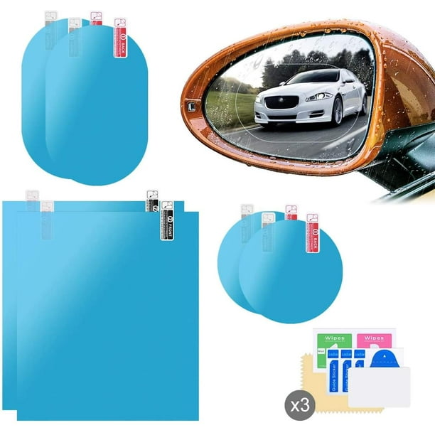 6x Car Anti-Fog Rainproof Side Rear View Mirror Window Protective Film Universal